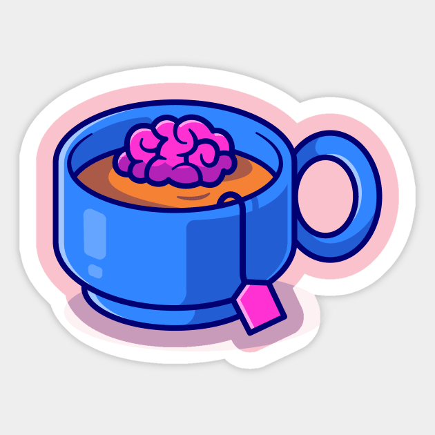 Brain Tea In Cup Cartoon Sticker by Catalyst Labs